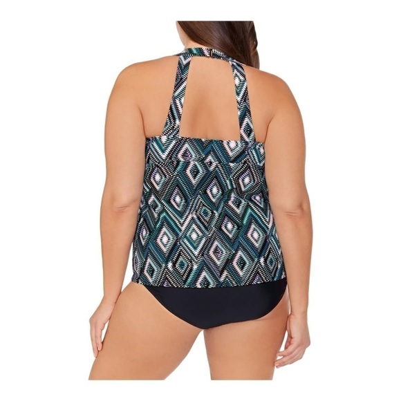 Island Escape's H-Back Tankini Top NWT - Picture 3 of 7